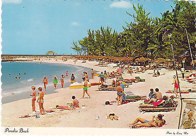 Paradise Beach At Nassau, Bahamas Postcard - Cakcollectibles - 1