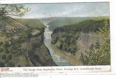 The Gorge from Inspiration Point-Portage,New York 1909 - Cakcollectibles