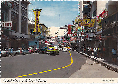 Central Avenue In The City Of Panama Postcard - Cakcollectibles - 1