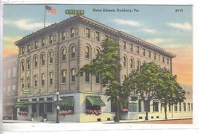 Hotel Edison-Sunbury,Pennsylvania - Cakcollectibles