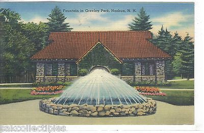 Fountain in Greeley Park-Nashua,New Hampshire - Cakcollectibles