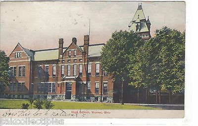 High School-Warren,Ohio 1908 - Cakcollectibles