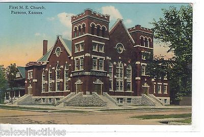 First M.E. Church-Parsons,Kansas 1913 - Cakcollectibles