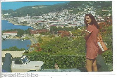 View of Charlotte Amalie from Bluebeards Hill-St. Thomas,U.S. Virgin Islands - Cakcollectibles
