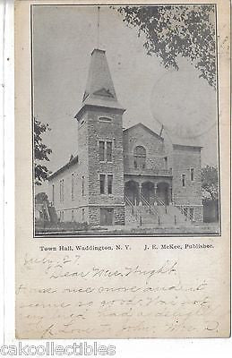 Town Hall-Waddington,New York 1907 - Cakcollectibles - 1