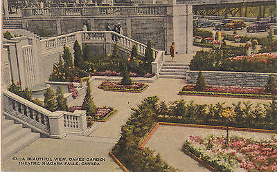 "A Beautiful View" Oaks Garden Theatre , Niagra Falls, Canada Postcard - Cakcollectibles - 1