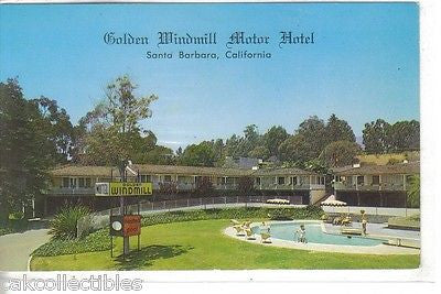 Golden Windmill Motor Hotel-Santa Barbara,California - Cakcollectibles - 1