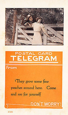 They Grow Some Fine Peaches Around Here Postcard - Cakcollectibles