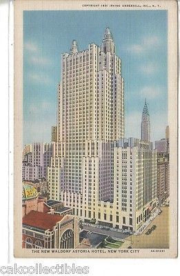 The New Waldorf Astoria Hotel-New York City - Cakcollectibles