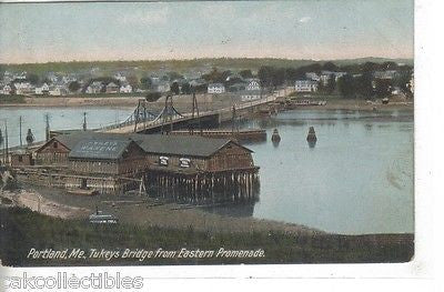 Turkeys Bridge from Eatsern Promenade-Portland,Maine 1907 - Cakcollectibles - 1