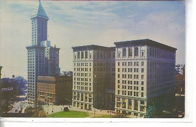 Smith Tower, Court House and City Hall, Seattle, Washington - Cakcollectibles