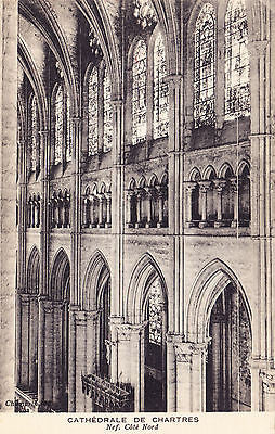 Cathedrale De Chartres Nef. Cote Nord France Postcard - Cakcollectibles