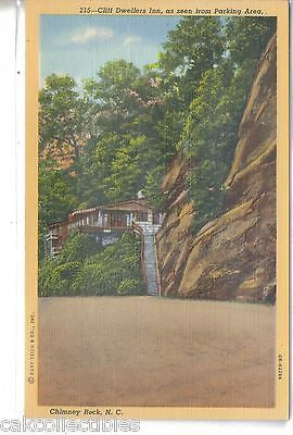 Cliff Dwellers inn as seen from Parking Area-Chimney Rock,North Carolina - Cakcollectibles