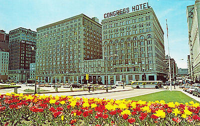 Americana Congress Hotel Chicago Postcard - Cakcollectibles