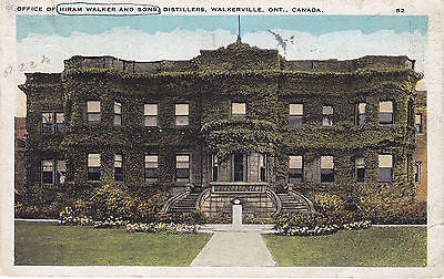 Office Of Walker And Sons Distillers, Walkerville, Ontario, Canada Postcard - Cakcollectibles - 1
