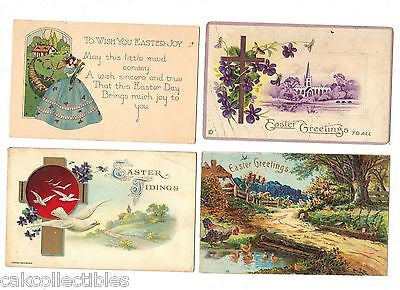 Lot of 4 Antique Easter Post Cards-Lot 50 - Cakcollectibles - 1