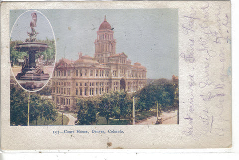 Court House-Denver,Colorado UDB Post Card - 1