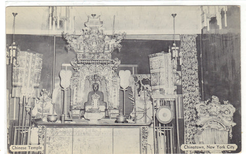 Wah Yan Mue-Chinese Temple-Chinatown,New York City Post Card - 1