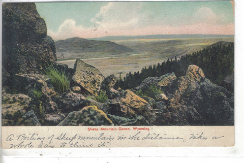 Retro Post Card-Sheep Mountain Canon-Wyoming Post Card - 1