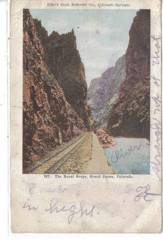 The Royal Gorge-Grand Canon,Colorado 1911 Post Card - 1
