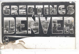 RPPC-Large Letter-Greetings from Denver Post Card - 1