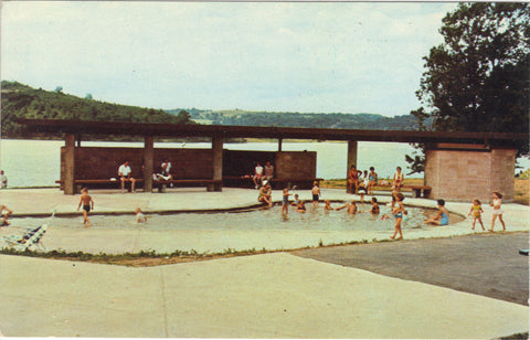Wading Pool,Dillon Lake and State Park near Zanesville,Ohio Post Card - 1