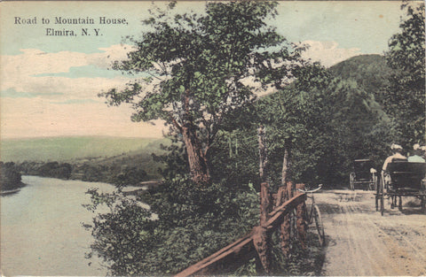 Road to Mountain House-Elmira,New York 1907 -vintage postcard - 1