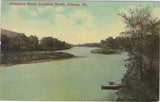 Chemung River,Looking North-Athens,Pennsylvania 1918 -vintage postcard - 1