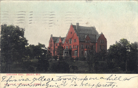 Emerson Hall-Beloit,Wisconsin 1908 - Cakcollectibles - 1