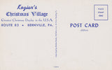 Koziar's Christmas Village-Bernville,Pennsylvania vintage postcards back