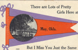 Penant Post Card-May,Oklahoma - Cakcollectibles - 1