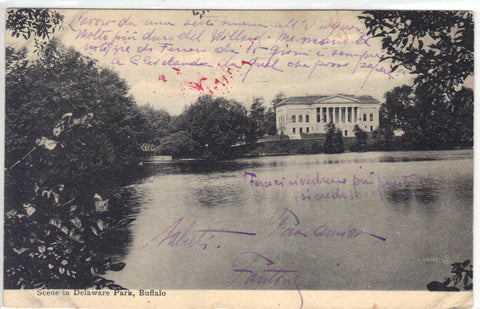 Scene in Delaware Park-Buffalo,New York UDB Post Card - 1