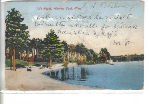 The Beach-Whalom Park,Massachusetts 1907 - Cakcollectibles - 1