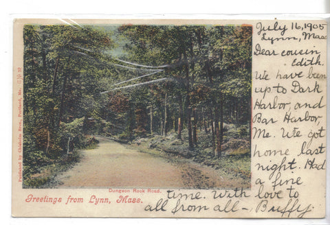 Dungeon Rook Road-Greetings from Lynn,Massachusetts 1905 - Cakcollectibles - 1