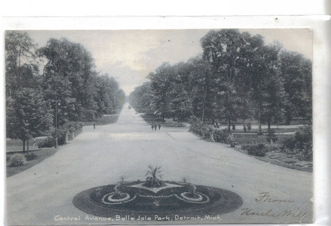 Central Avenue,Belle Isle Park-Detroit,Michigan 1906 - Cakcollectibles - 1