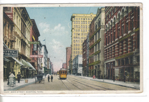 Main Street-Memphis,Tennessee 1910 - Cakcollectibles - 1