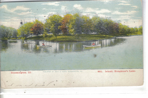 Island,Houghton's Lake-Bloomington,Illinois 1907 - Cakcollectibles - 1