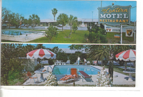 The Lantern Motel & Restaurant-Lake Wales,Florida -vintage postcard - 1