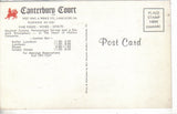 Canterbury Court-Lancaster,Pennsylvania Old Postcard Back