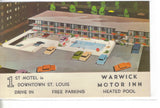 Warwick Motor Inn-St. Louis,Missouri -vintage postcard - 1