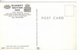 Sunset Motor Inn-Cody,Wyoming Vintage Postcard back