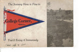 Penant Post Card-College Corner,Ohio 1913 - Cakcollectibles - 1