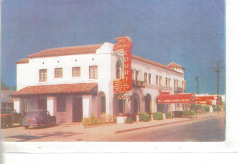 Del Camino Courts-El Paso,Texas -vintage postcard - 1