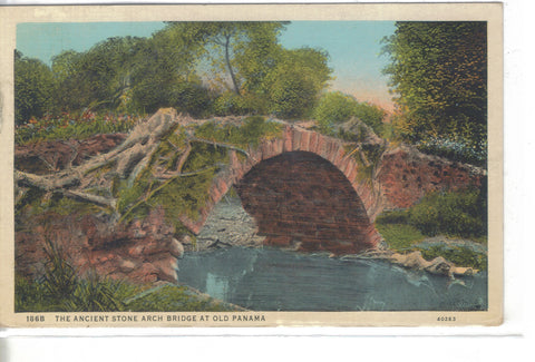 The Ancient Stone Arch Bridge at Old Panama 1937 - Cakcollectibles - 1