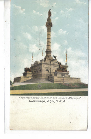 Cuyahoga County Soldiers' and Sailors' Moument-Cleveland,Ohio UDB - Cakcollectibles - 1