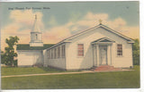 Post Chapel - Fort Devens,Massachusetts Linen Postcard - Cakcollectibles - 1
