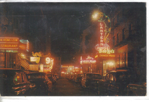Chinatown at Night-Boston,Massachusetts 1962 - Cakcollectibles - 1