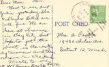 U.S. Post Office and Custom House - Bay City,Michigan Linen Postcard Back