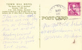 Town Hill Motel - Maryland Postcard Back