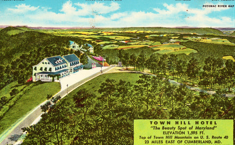 Town Hill Motel - Maryland Postcard